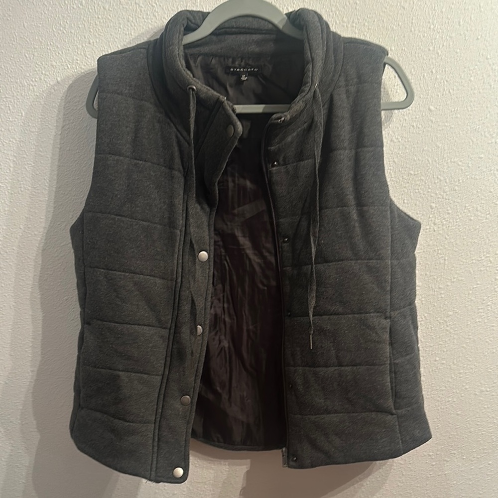 Dark Gray Quilted Vest
